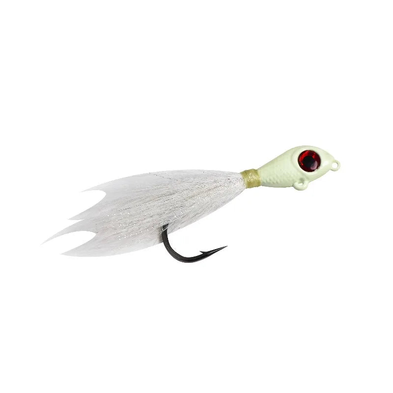 2oz Glow Big Eye Bucktail Fishing Jig