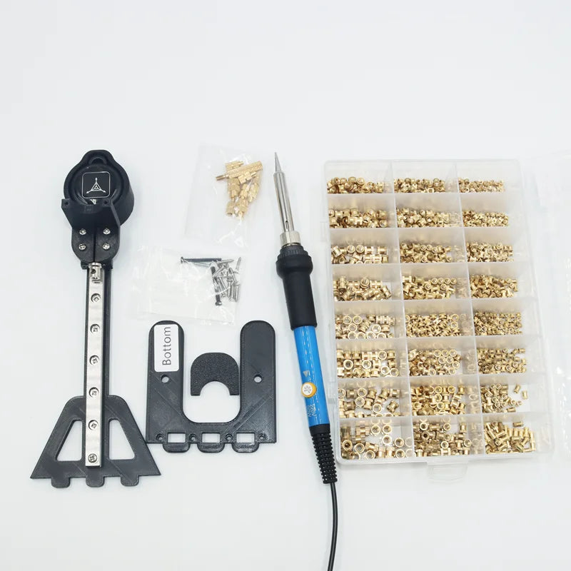 Heat Set Insertion Tool M2 M3 M4 M5 M6 M8 Brass Thread Insert Nut Soldering Iron Tip Copper Embedded Kit for Plastic 3d Printing