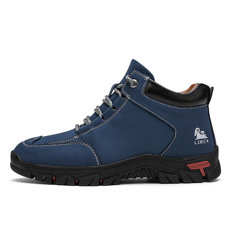 High-Top Men's Hiking Boots for Outdoor Driving Camping Picnic - Durable Comfortable Men's Mountain Climbing Shoes