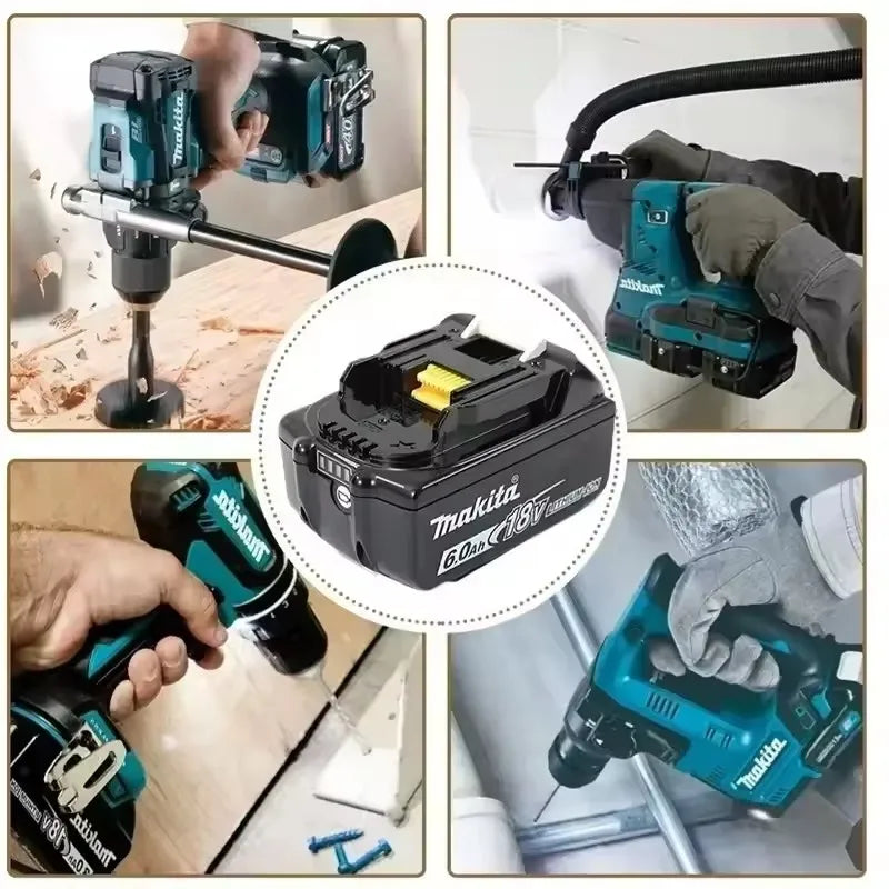 Original Makita 18V DDF487 BL1860 BL1850B BL1850 BL1840 BL1830 Screwdriver Battery Charger 18v Replacement Power Tool Batteries