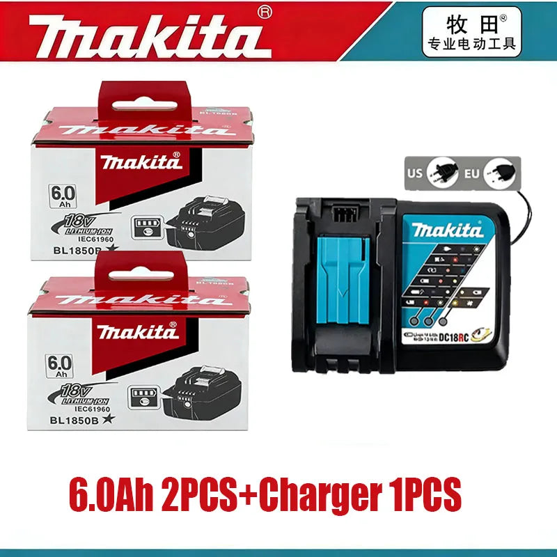Original Makita 18V DDF487 BL1860 BL1850B BL1850 BL1840 BL1830 Screwdriver Battery Charger 18v Replacement Power Tool Batteries