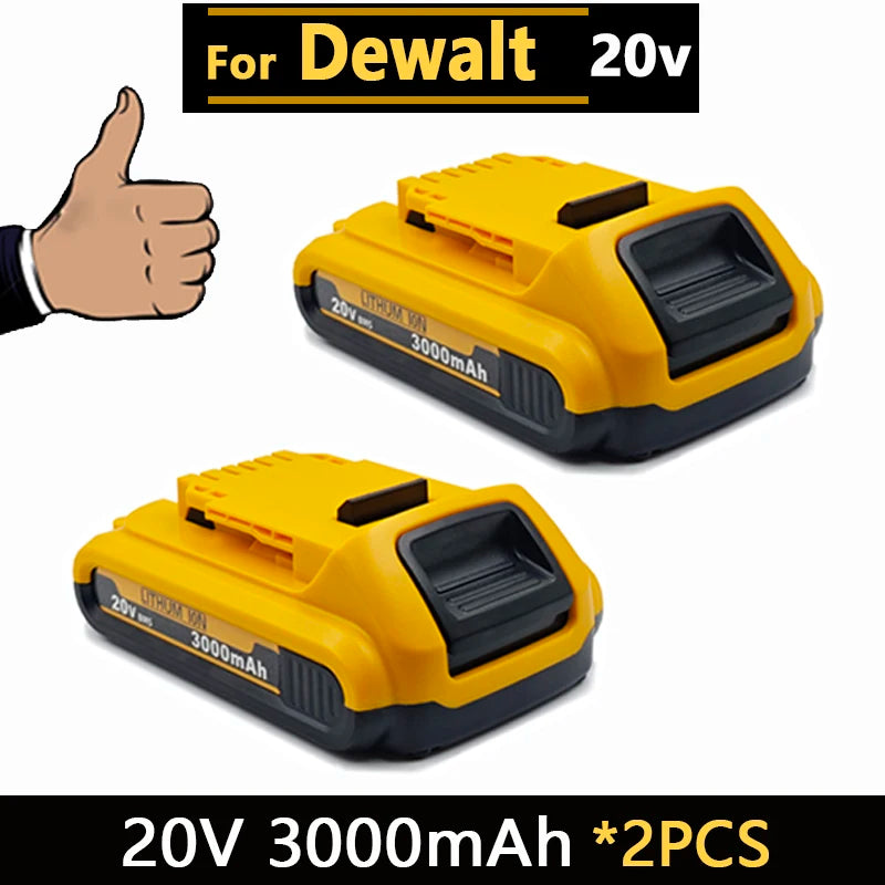 for Dewalt 20V Battery, 3AH 6AH 8AH 12AH Lithium Ion Battery, for Dewalt DCB200 DCB206 DCD805 Power Tool Replacement Battery