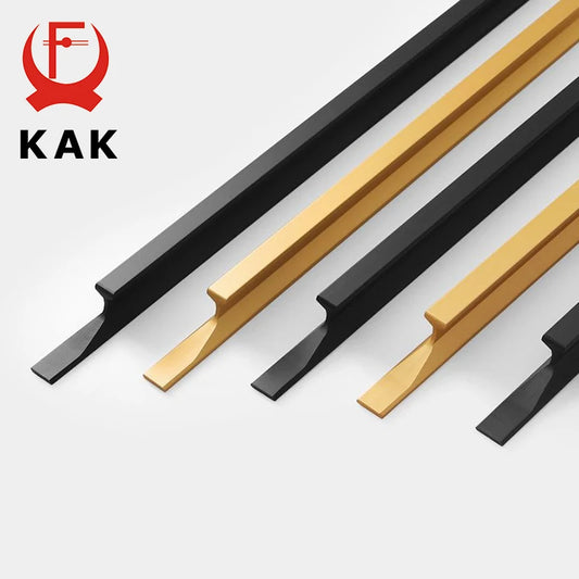 Gold Cabinet Handles Aluminum Alloy Black Kitchen Handles Cupboard Door Pulls Drawer Knobs Barn Door Handle Furniture Handle