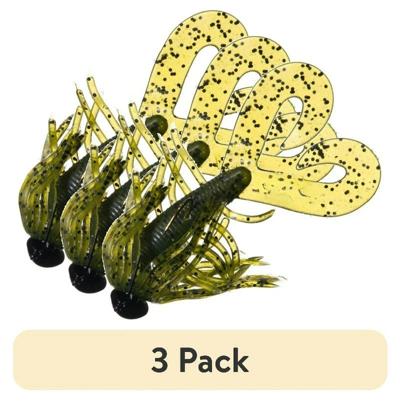 (3 pack) Plastic Jig, Color Watermelon/Black Flake, Size 1/8 oz.