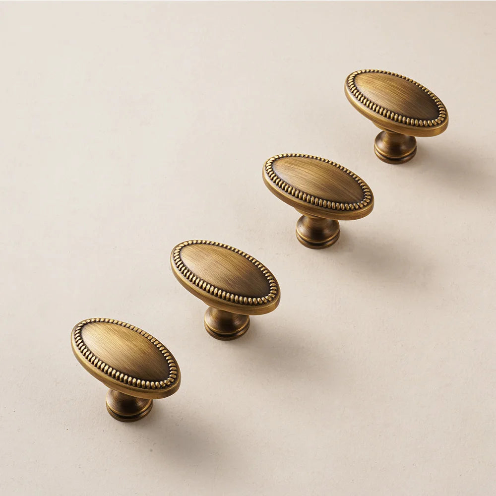 Dooroom Solid Brass Furniture Handles French Vintage Design High QualityAbinet Knobs Cabinet Drawers T-bar Handle Knob