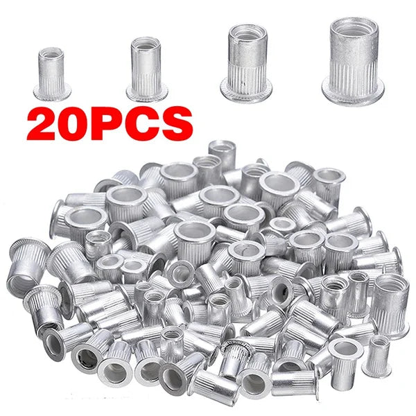 Rivet Nuts 150PCS Gun Mandrel Kit M3/M4/M5/M6/M8 or Nut Rivet Mandrels Repairtool Rivetgun Flatheadscrew Pop Nut Rivet Gun Set