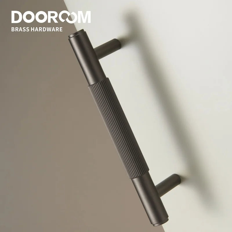 Dooroom Brass Stripe Furniture Handles Modern Brass Grey Wardrobe Dresser Cupboard Cabinet Drawer Shoe Box Wine Bar Pulls Knobs