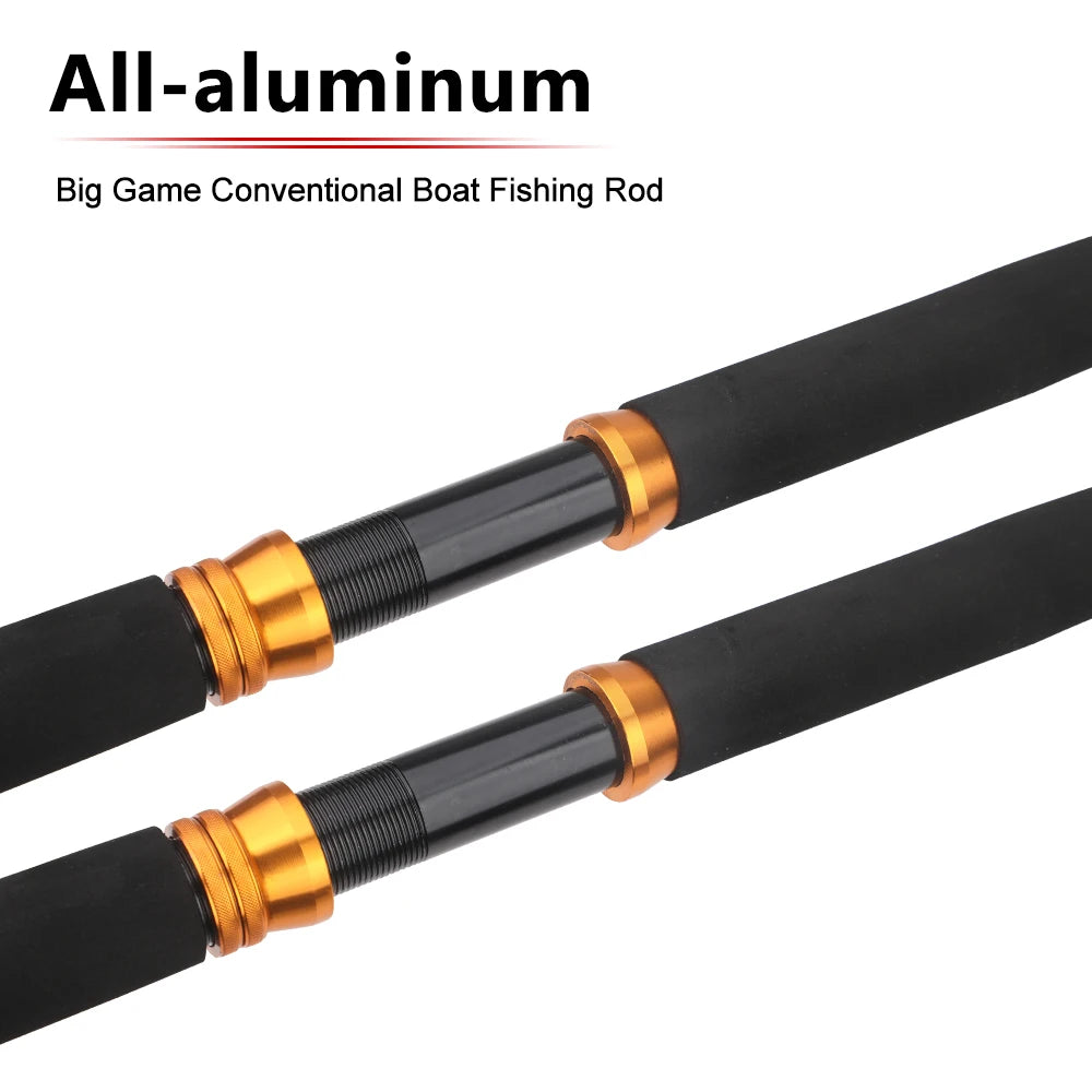 2 Sections Trolling Rod Saltwater Slowing Jigging Offshore Fishing Rod Boat Fishing Pole 180CM/165cm