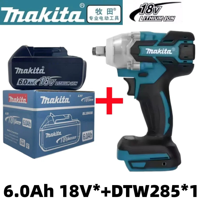 Genuine Makita 18V LXT 6.0Ah Li-ion Rechargeable Battery, Replacement for BL1840 BL1850 BL1860 Power Tool Battery