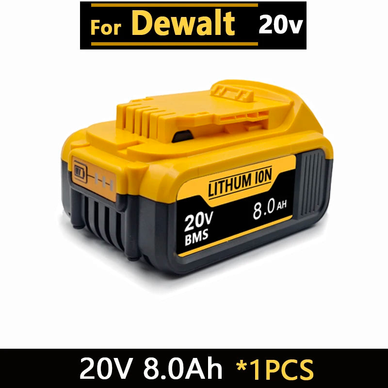 for Dewalt 20V Battery, 3AH 6AH 8AH 12AH Lithium Ion Battery, for Dewalt DCB200 DCB206 DCD805 Power Tool Replacement Battery