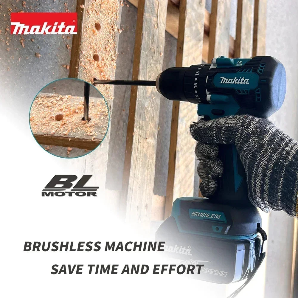 Makita DDF487 18V Brushless Cordless Drill Driver Compact High Torque Variable Speed Woodworking Power Tool for Makita Battery