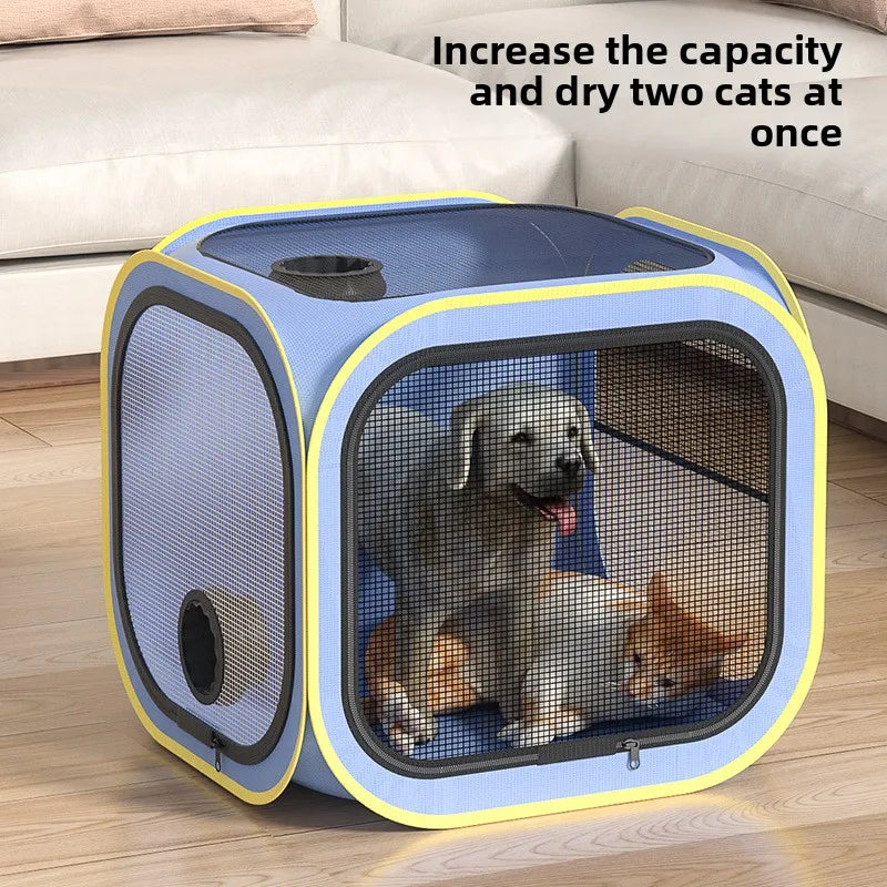 Pet Drying Box Bath Blow Anti-escape Artifact for Puppies and Dogs Bag Household Water Dryer Portable Cat Cage