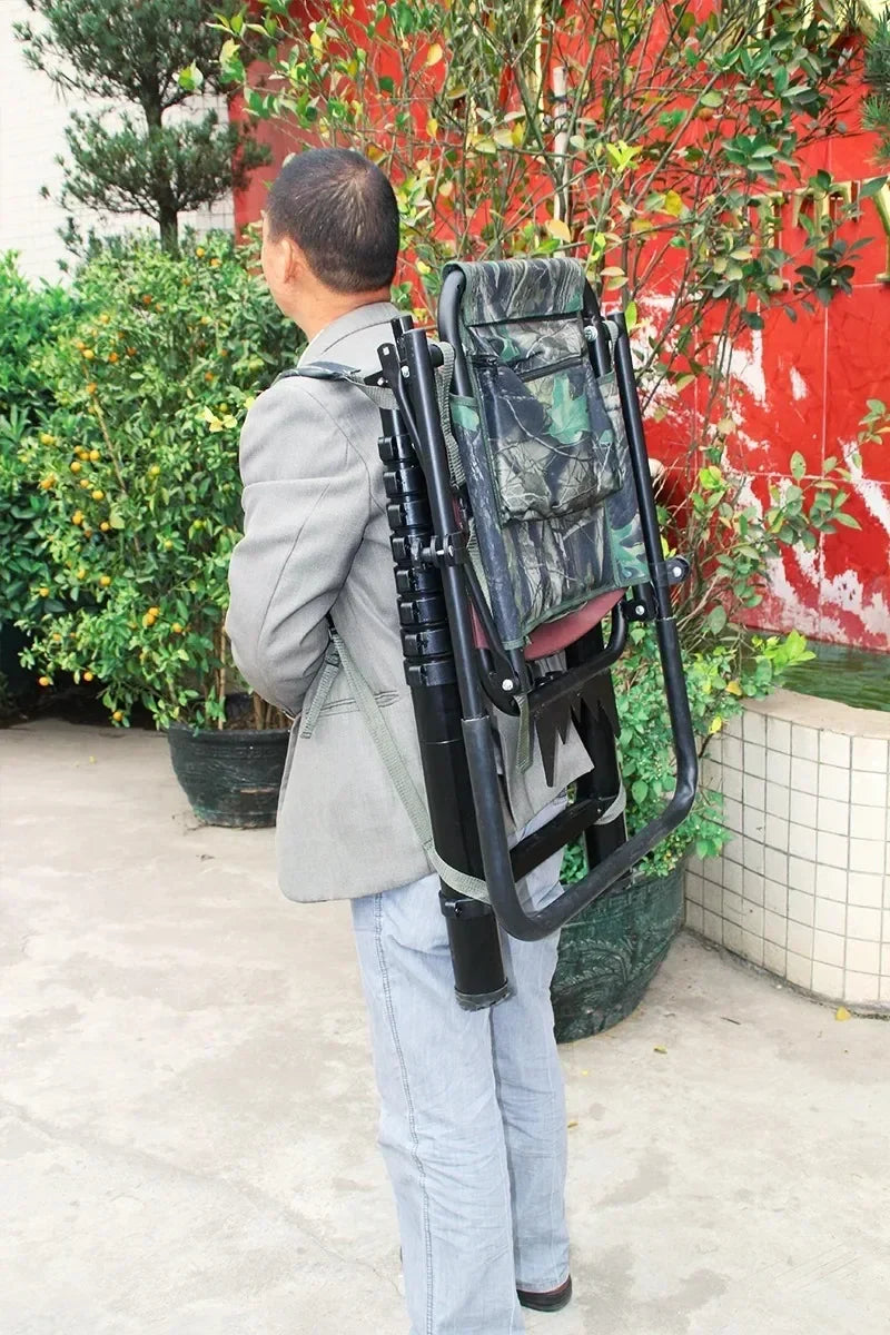 【Premium】z For SC02 Hunting Telescopic Tree Stand Ladders 2.6M Fold Le Tree Stand Seats Aluminum Hunter Chair Stand Animals Obse