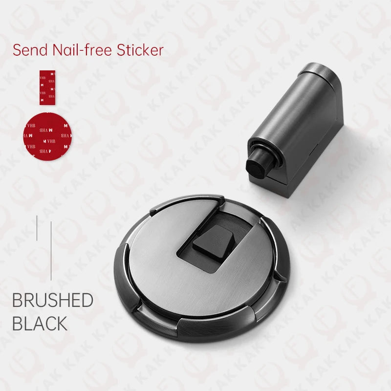 Heavy Duty Magnetic Door Stopper Mechanical Door Stop Adjustable Door Holder Non-punch Sticker Furniture Door Hardware