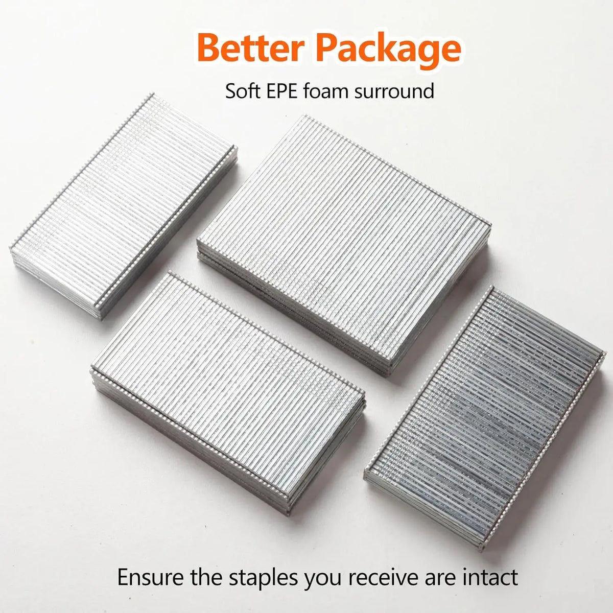 Straight Finish Nails, 16 Gauge, 900/1500/2500-Pack (1-1/2", 1-3/4", 2"), Galvanized, Assorted Size Project Pack