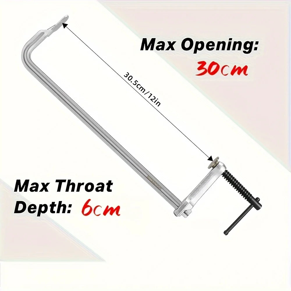 Allsome 2pcs Light-Duty Drop Forged Steel Bar Clamps F Clamps 160x60mm/300x60mm for Welding Woodworking Metalworking DIY Crafts