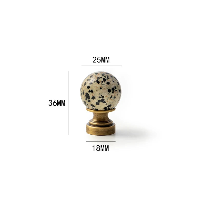 Tinyhob Nordic Art Handle / Natural Stone+ Bronze Handles and Knobs Drawer Pulls Kitchen Cabinet Knobs Furniture Hardware