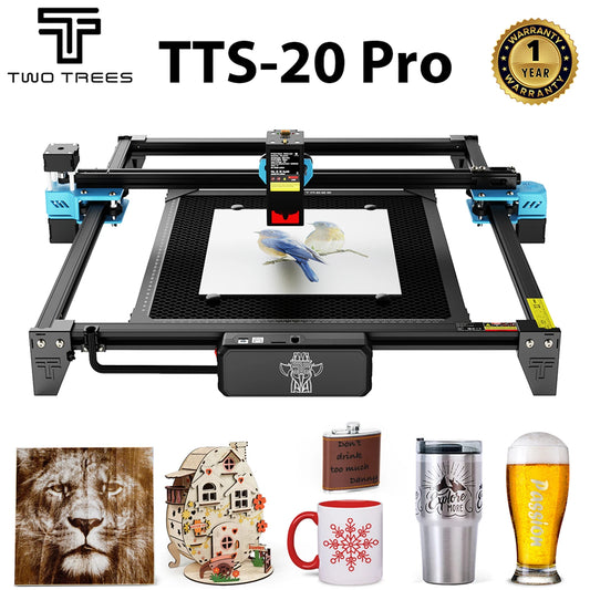 Twotrees TTS-20 Pro Metal Laser Engraving Machine WiFi Offline Control 20W Blue Light CNC Cutting Machine Laser Marking Machine