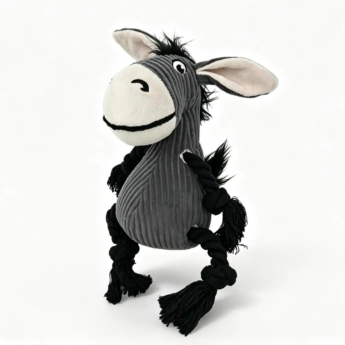 Dogs Cartoon Donkey Plush Toy Indestructible Safe Small Dog Animal Rope Toys With Squeaker Pet Tooth Chew Puppy Toys Resistant