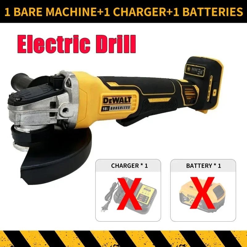 DeWalt Power Tools Cordless Brushless Angle Grinder Cutter Electric Wrench Electric Hammer Chainsaw Polisher Air Pump for 18V