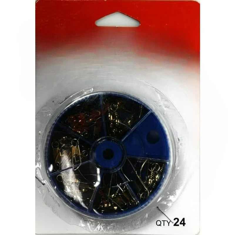(2 pack) Fishing, Snap Swivel Assortment, Brass
