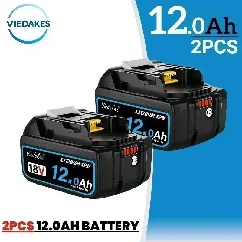 New 18V 12.0Ah Rechargeable Battery, for Makita Drill DGA404 DTW700 DHR202 DJV182 DDF487 Power Tool Battery, for Makita Battery