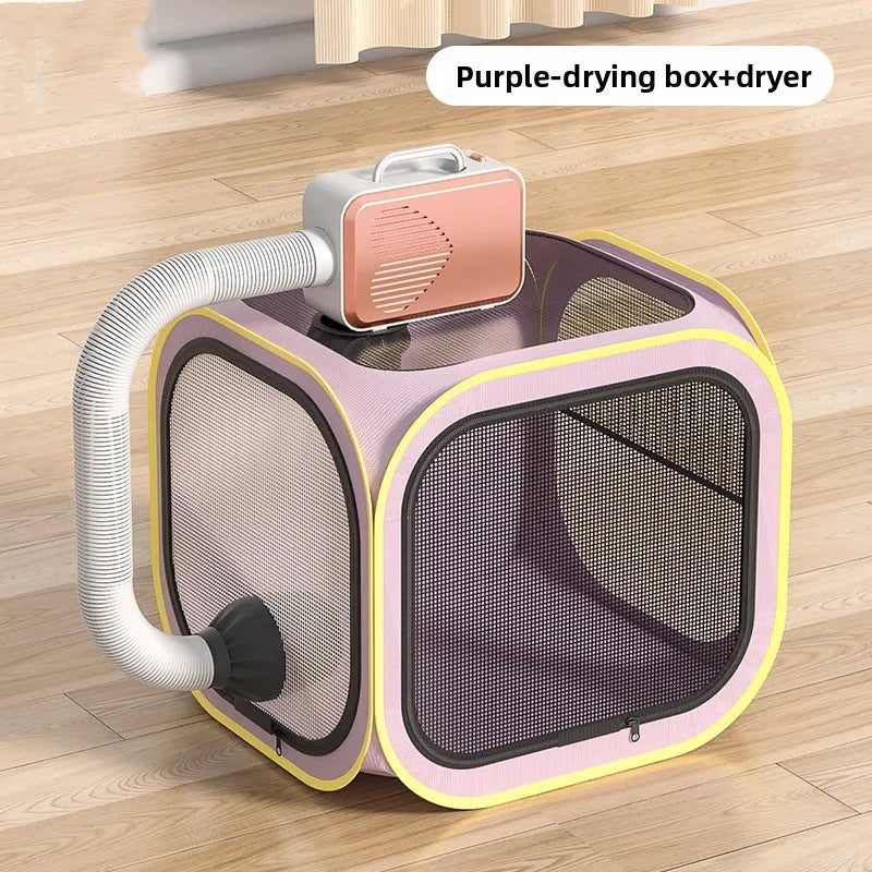 Pet Drying Box Bath Blow Anti-escape Artifact for Puppies and Dogs Bag Household Water Dryer Portable Cat Cage