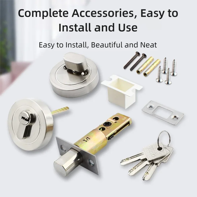 Multi-Color Household Invisible Lock Indoor Anti-Theft Lock Single-Sided Hidden Lock Bedroom Storage Basement Door Lock