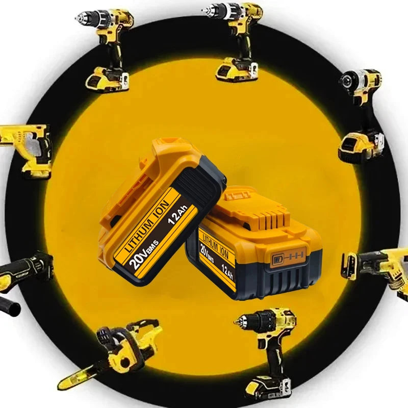 6Ah 8Ah 12Ah For DeWalt 20V MAX Rechargeable Lithium Battery Fit DCB Series Cordless Drill Wrench Power Tool Battery