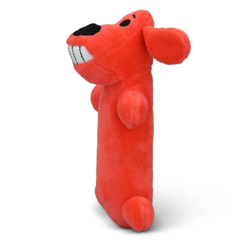 (3 pack) Smiling Loofa Plush Dog Toy with Squeaker, 6 inch
