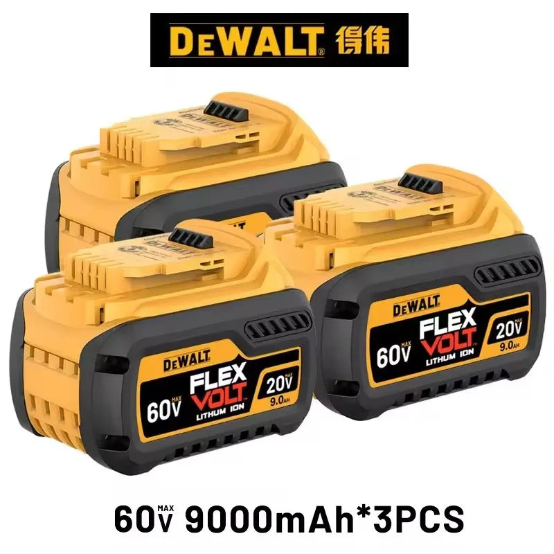 New 100% Original Dewalt 9.0Ah 20V/60V Power Tool Battery DCB206 DCB205 DCB200 DCB203 For Dewalt Power Cordless Drill