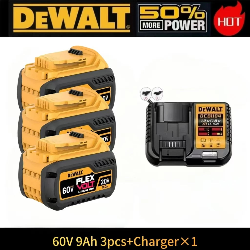 Original Dewalt 60V/20V Battery, 5AH 6AH 9AH Dewalt Battery,  DCF DCD DCG DCS DWE Series  Power Tools Battery Free Air Shipping