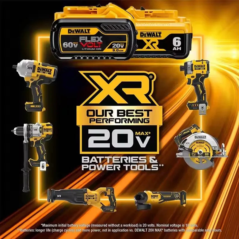 DeWALT 100% Original Battery 20V/60V 9000mAh MAX FlexVolt for DCB200 DCB205 DCB206 DCB209 DCB182 Power Tool Battery Air Transpor