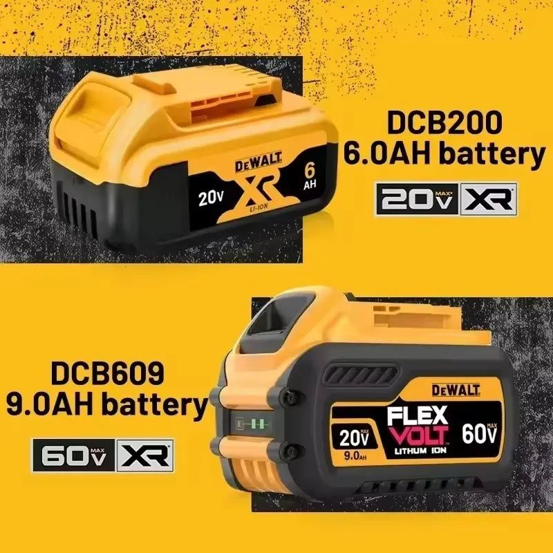 New 100% Original Dewalt 9.0Ah 20V/60V Power Tool Battery DCB206 DCB205 DCB200 DCB203 For Dewalt Power Cordless Drill
