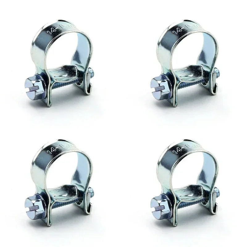 120pcs 7-18mm Mini Clamp Fuel Injection Hose Air Hose Clamps Assortment Kit Diesel Petrol Metal Pipe Clips Assorted Kit