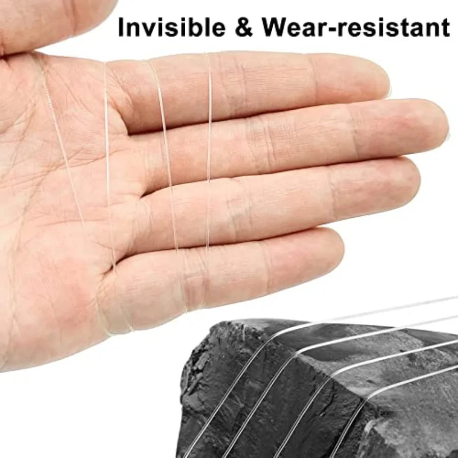 Clear monofilament fishing wire for hanging balloons garlands pictures and crafts; nylon material transparent color high streng