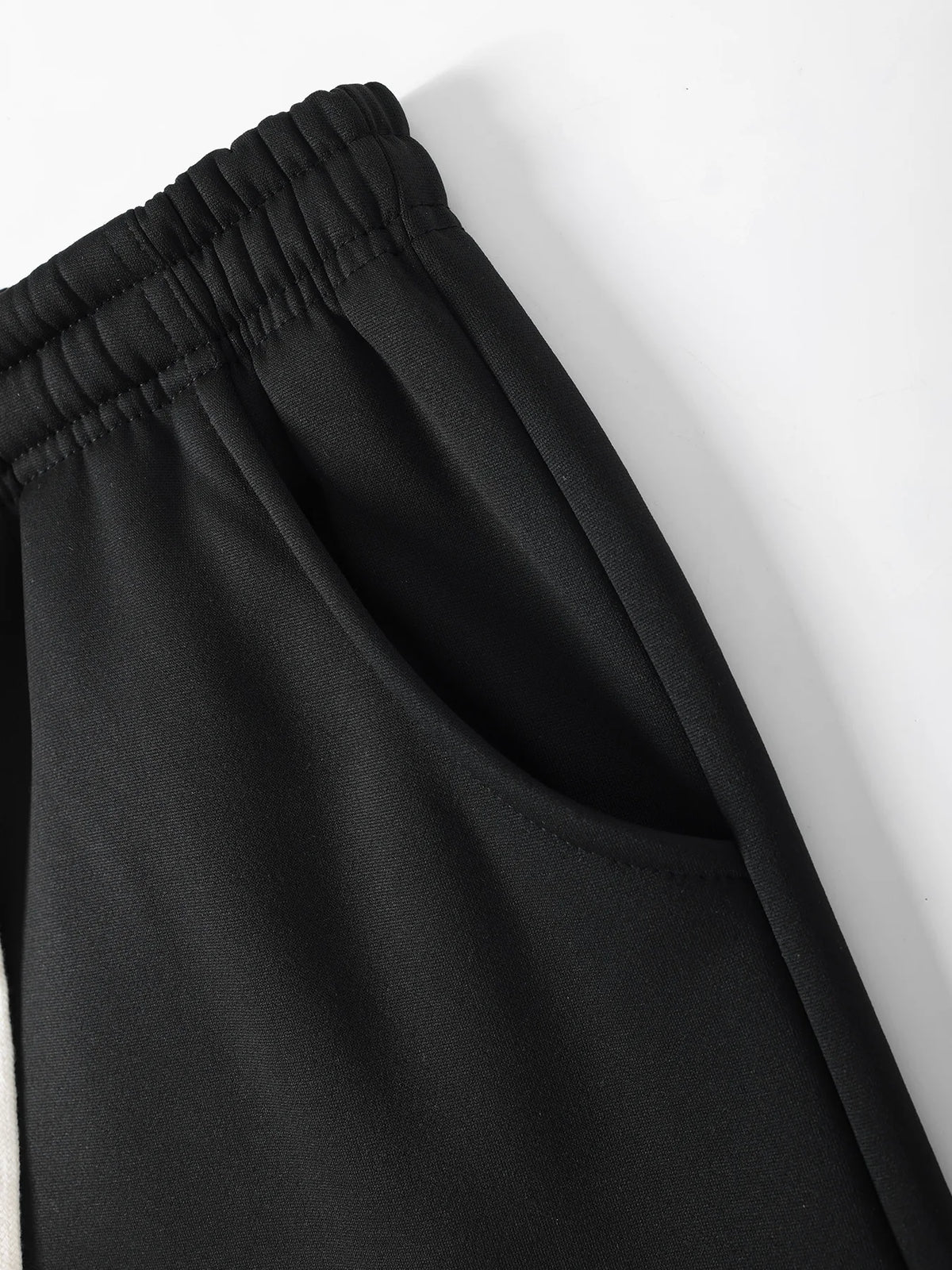 2-Pack Men's Casual Solid Color Printed Fleece-Lined Thickened Sweatpants Winter Straight Leg Pants with Drawstring, Warm Fleece-ined Casual Pants