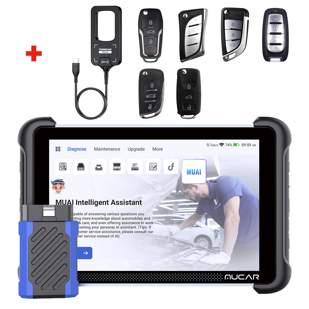 MUCAR 892BT Car Diagnostic Tool AI Full System Scanner Tool 35 Reset ECU Coding Bi-Directional CANFD&Doip Lifetime Free Update