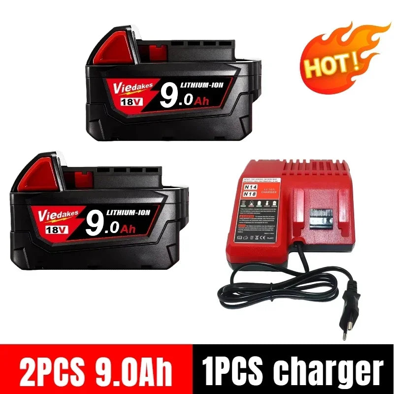 For Milwaukee 18V Battery 5Ah/6Ah/9Ah Lithium Replacement Battery For Milwaukee 48-11-1860 48-11-1850 48-11-1840 Tool Battery🛟