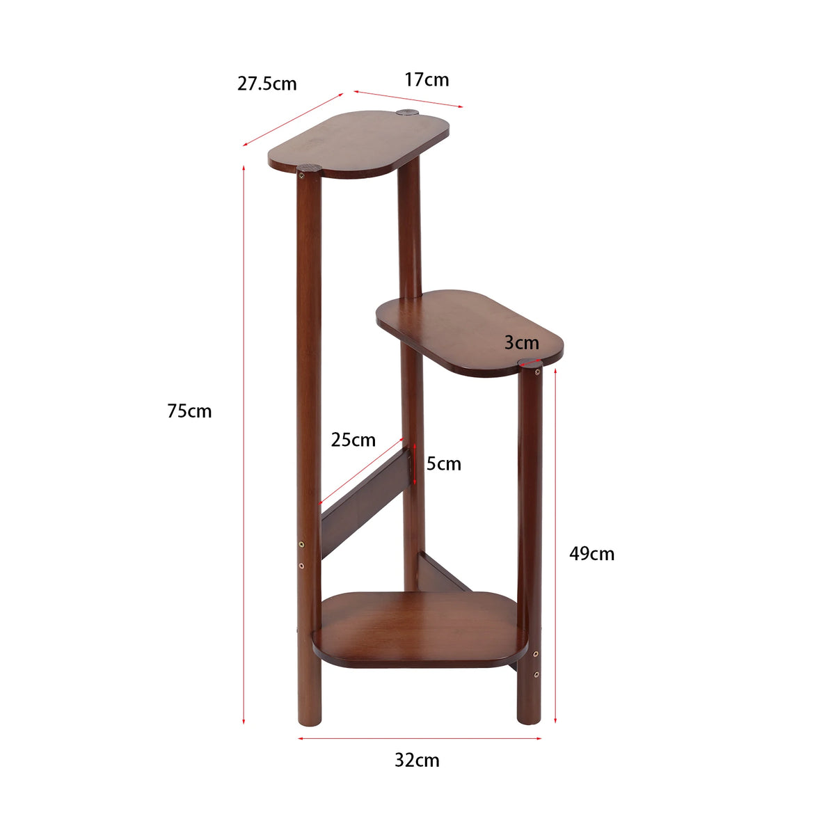 Various Styles Wood/Metal Plant Stand Flower Pots Display Holder Garden Shelf Shelving for Patio Balcony Living Room
