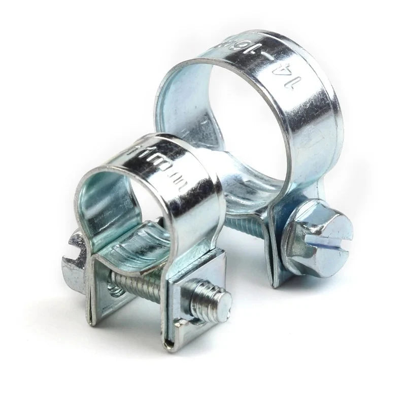 135/60Pcs Hose Clamp Double Ears Clamp 8-18mm Worm Drive Fuel Water Hose Pipe Clamps Clips Hose Fuel Clamps Assorted Kit
