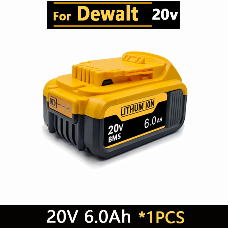 for Dewalt 20V Battery, 3AH 6AH 8AH 12AH Lithium Ion Battery, for Dewalt DCB200 DCB206 DCD805 Power Tool Replacement Battery
