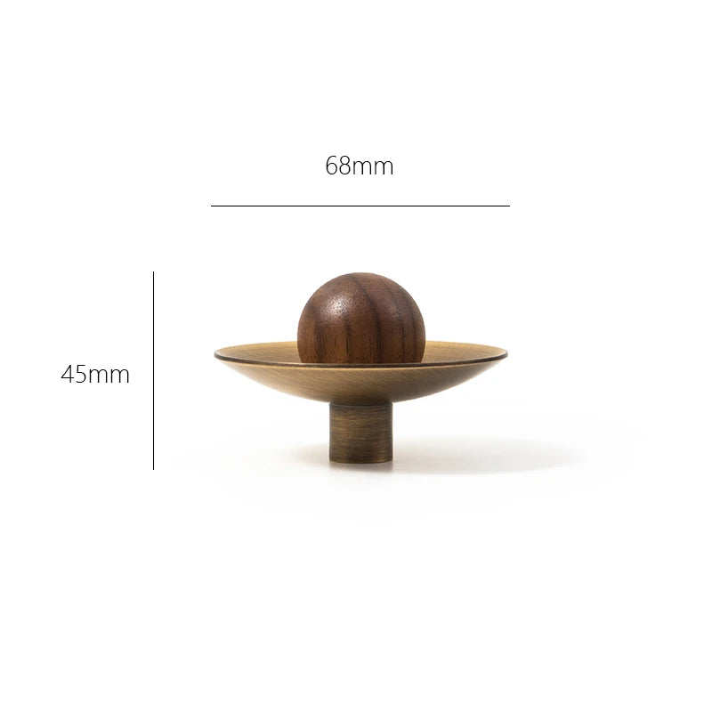 Tinyhob Vintage Antique Bronze Spotted Stone Kitchen Cabinet Furniture Handle with Base / Brass Cupboard Pull Shoe Cabinets
