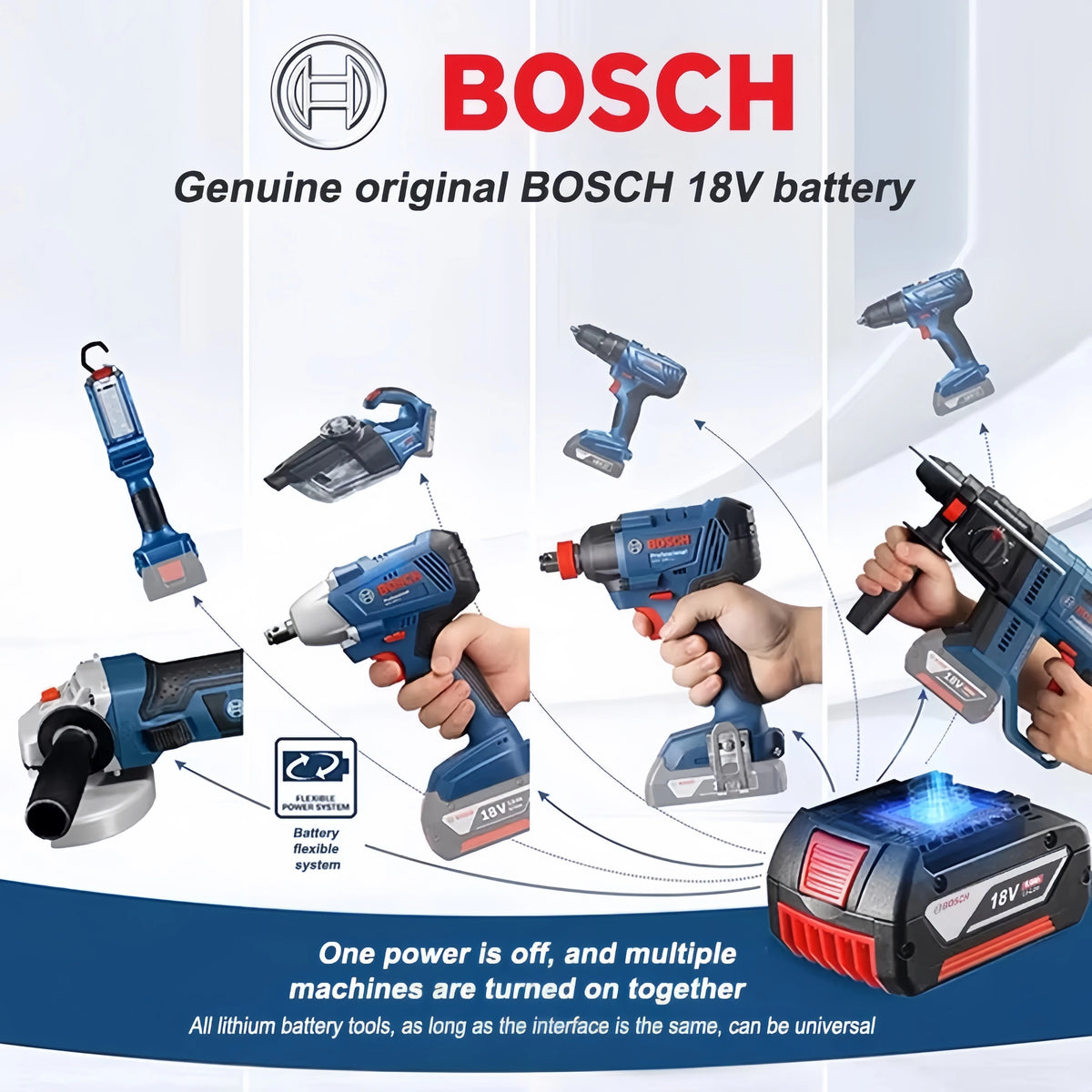 Original100% Bosch 18V battery, wireless power tool lithium battery, BAT609BAT610G BAT618BAT620BAT622GSR18V-LI，18V，6000mAh