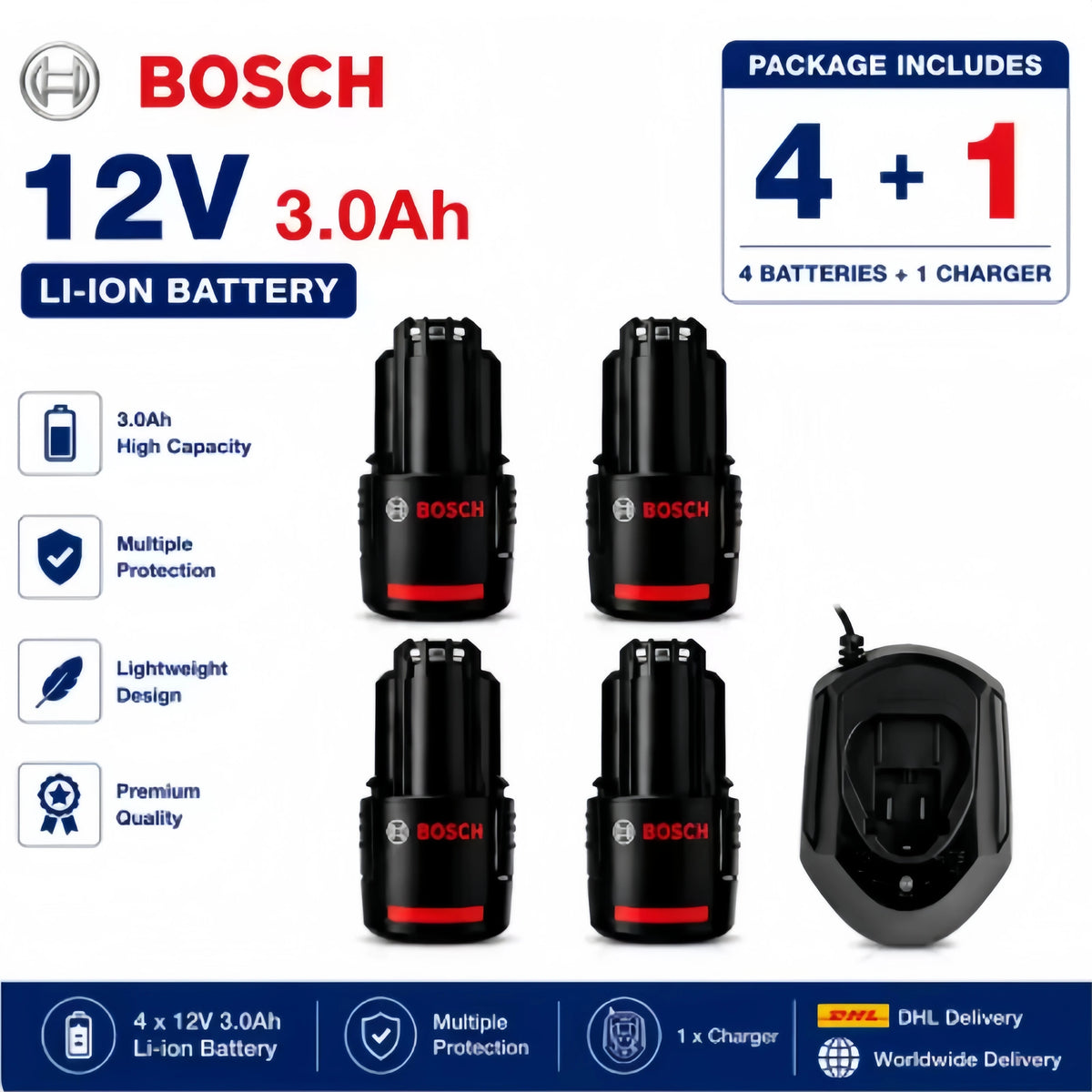 Original100% Bosch 18V battery, wireless power tool lithium battery, BAT609BAT610G BAT618BAT620BAT622GSR18V-LI，18V，6000mAh