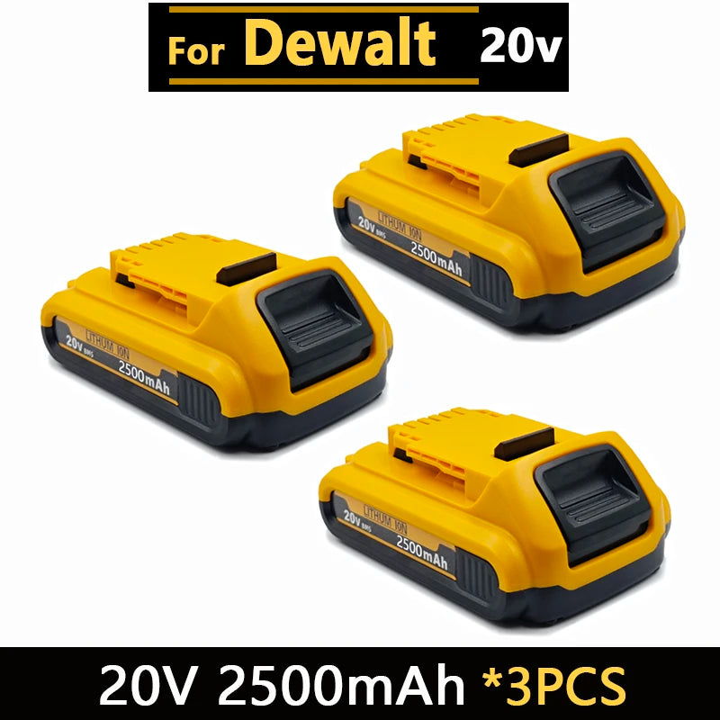 for Dewalt 20V Battery, 3AH 6AH 8AH 12AH Lithium Ion Battery, for Dewalt DCB200 DCB206 DCD805 Power Tool Replacement Battery