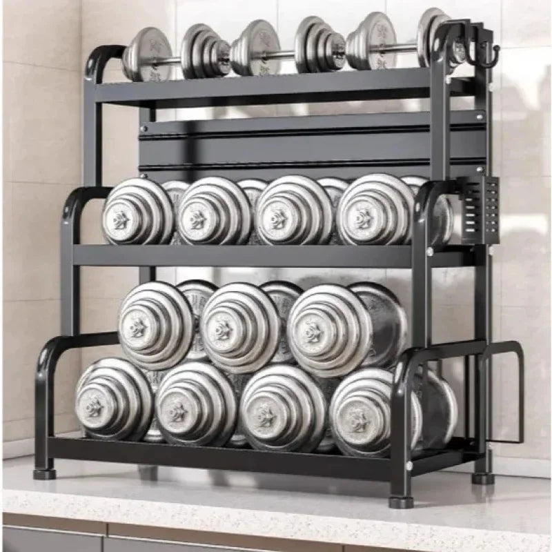 Space-Saving 2-Tier Freestanding Spice Rack, Multifunctional Kitchen Countertop Storage Organizer for Seasoning & Condiment Jars
