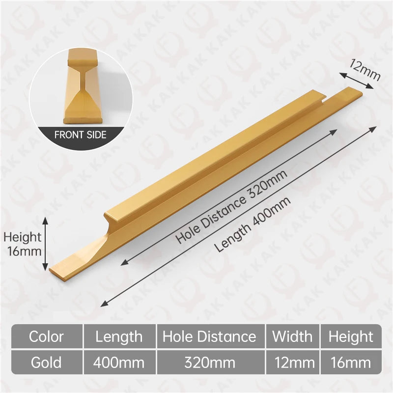 Gold Cabinet Handles Aluminum Alloy Black Kitchen Handles Cupboard Door Pulls Drawer Knobs Barn Door Handle Furniture Handle