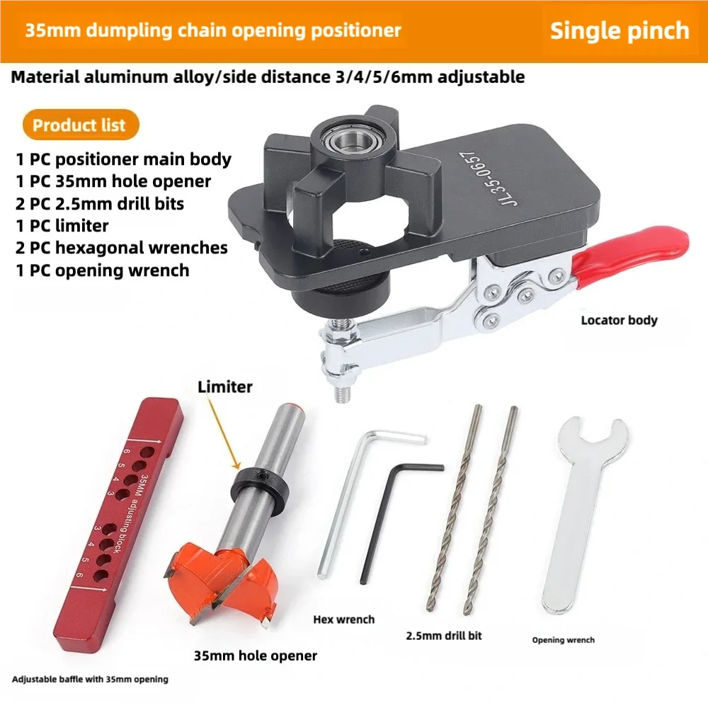 35mm Woodworking Concealed Hinge Jig Kit Hinge Boring Drilling Guide for Cabinet Cupboard Face Frame Tools