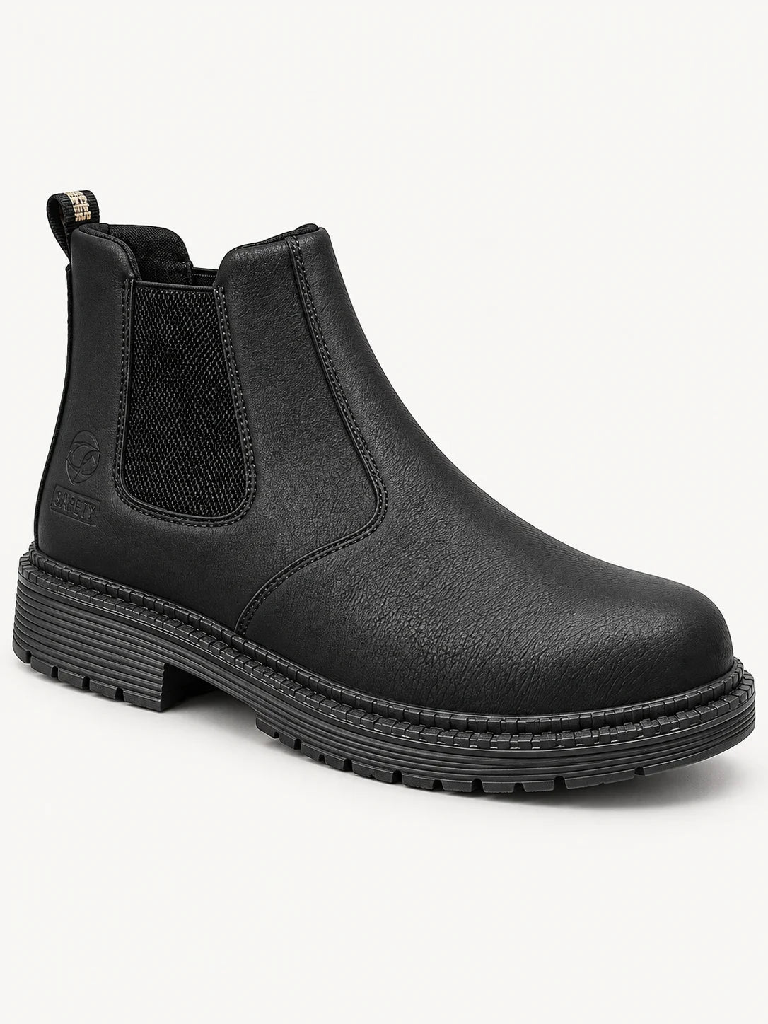Anti-Crush and Anti-Puncture Work Shoes: High-Top, All-Season, Cowhide Upper, Safety Sole